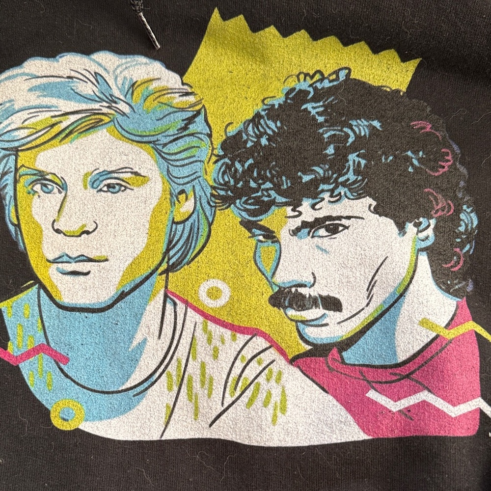 Hall and Oates Heavy Blend Black Hoodie - Picture 3 of 3